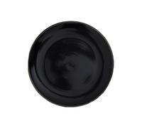Lot de 6 Assiettes Plates Lounge 26cm Noir Grès Liseré doré