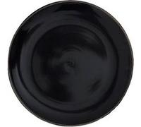 Lot de 6 Assiettes Plates Lounge 26cm Noir Grès Liseré doré Noir