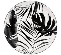 Lot De 6 Assiettes Plates "palme" - Noir -d 26 Cm