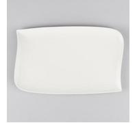 Lot de 6 Assiettes Plates Rectangulaire ""Vague"" 33cm Blanc