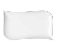 Table Passion - Assiettes rectangulaires Melody - Porcelaine blanche 20 x 12 cm - Lot de 6