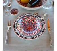 Lot de 6 assiettes Tebsi Bakir rouge - D 23 cm