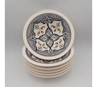 Lot de 6 Assiettes Tebsi Marocain noir - D 23 cm
