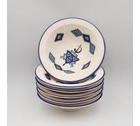 Lot de 6 assiettes Tebsi Sahel bleu - D 23 cm