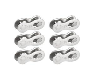 Lot de 6 attaches rapides pour chaîne de vélo 12 vitesses | Compatible avec | Shimano, SRAM & KMC 12 vitesses |Acier traité thermiquement pour une résistance accrue à l'usure | Inclut l'outil de montage