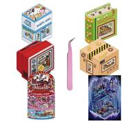 Lot de 6 autocollants 3D avec pincette, autocollants de maison 3D DIY pour construire votre propre mini pièce, théâtre, collection d'autocollants thérapeutiques, pour adultes - Soulage le stress et