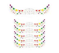 Lot de 6 autocollants à paillettes pour le visage - Motif étoile et cœur - Pour les spectacles de scène féminins, les concerts, les fêtes, les réunions thématiques, les artistes