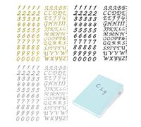 Lot de 6 autocollants alphanumériques multicolores pour scrapbooking, travaux manuels, cartes de vœux, capuchons de remise de diplôme
