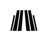 Lot de 6 Autocollants de Colonne BC pour Garnitures de Porte et de fenêtre de Voiture, Noir Brillant pour Alfa Romeo Stelvio 2017-2022 2023 2024