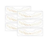 Lot de 6 autocollants de maquillage pour le visage, patchs de maquillage en forme de larmes pour le visage