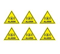 Lot de 6 Autocollants de qualité supérieure - Alarme sécurisée - Résistant aux intempéries et aux UV.