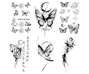 Lot De 6 Autocollants De Tatouage Papillon À Base De Plantes, Autocollants D'Été Imperméables Et Durables, Tatouage Sexy