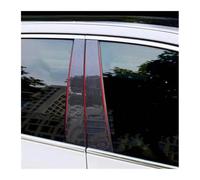 Lot De 6 Autocollants Décoratifs En Fibre De Carbone Pour Montants De Porte Et Vitres De Voiture Noir Piano Pour Peugeot 408 2010 2011 2012 2013 Joint Porte Voiture(Carbon fiber look)