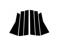 Lot de 6 Autocollants décoratifs Noirs Brillants pour Montants de Porte, Garnitures latérales et fenêtres pour Hyundai Sonata 2015 2016 2017 2018 2019