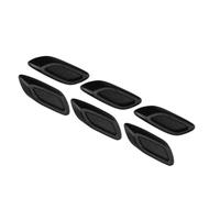 Lot de 6 Autocollants décoratifs universels en Fibre de Carbone pour Pare-Chocs, aérations latérales, Accessoires pour Capot Voiture, Camion et Moto Persiennes de Lunette arrière(Black)