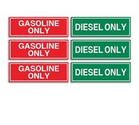 Lot de 6 autocollants « Diesel Only & Gasoline Only » - Décalcomanies de stockage de carburant/marqueur de bidon de carburant | Autocollant résistant aux intempéries pour votre camion, tracteur, bidon