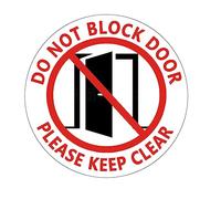 Lot de 6 autocollants « Do Not Block » pour porte et sol, 28 cm