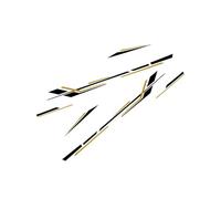 Lot de 6 autocollants en vinyle à rayures for camping-car, van, caravane, camping-car, accessoires de réglage automatique, décoration de voiture(Black Gold)