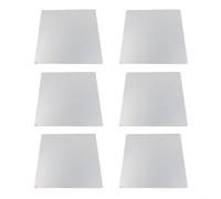 Lot de 6 autocollants muraux carrés réfléchissants en acrylique pour salle de bain, salon, chambre à coucher - Argenté - 20 x 20 cm