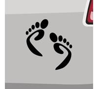 Lot de 6 autocollants pour empreintes de pieds - 21 couleurs - Pour la course à pied