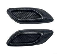 Lot de 6 autocollants pour grille d'aération latérale de capot de voiture en fibre de carbone ABS pour garniture extérieure de voiture avec style 3D épuré (B)