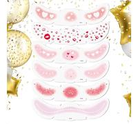 Lot de 6 autocollants pour le visage de Noël, taches de rousseur, faciles à appliquer, décoration du corps et du visage | Taches de rousseur scintillantes pour festivals, spectacles