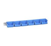 Lot de 6 bacs à bec Taille 1 bleu avec rail ProfiPlus Allit