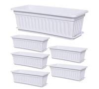 Lot de 6 bacs de jardinière résistants aux intempéries avec trous de drainage intégrés, accessoires pour la culture des légumes et la cuisine