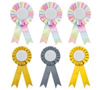 Lot De 6 Badges Colorés, Badges Gagnants, Badges Décoratifs, Adaptés Pour L'Ouverture De L'École, L'Obtention D'Un Diplôme, Un Mariage, Une Fête.