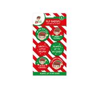 Lot de 6 badges de Noël fantaisie en forme d'elfe