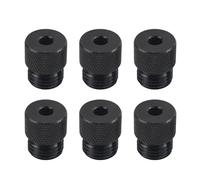 Lot de 6 bagues de guidage professionnelles en acier au carbone robuste antirouille pour alignement des trous de 2 mm à 10 mm, guide à vis noir