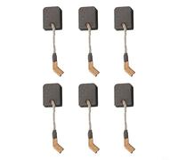 Lot de 6 balais de carbone pour meuleuse d'angle N421362 DWE4217 DWE4238 - Ensemble de brosses de moteur de rechange compatibles avec Power T de 6,5 mm x 12 mm x 14 mm