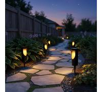 Lumisky Lot de 4 balises solaires à piquer 4X GRILLY LED blanc chaud H34cm