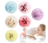Lot de 6 balles de bain à bulles pour homme et femme - Kit de boules de bain naturelles