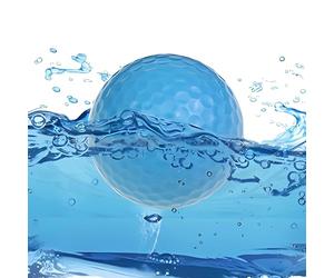 Lot de 6 balles de golf flottantes colorées pour entraînement - Flotteur d'eau - Balle flottante pour étang ou lac - Environ 10 % d'entre elles se trouvent au-dessus de l'eau (bleu pâle)