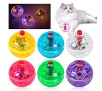 Lot de 6 balles de mouvement de chasse aux fantômes avec toucher - Chasse aux fantômes - Pour chat - Jouet interactif pour chat - Chasse - Mouvement lumineux