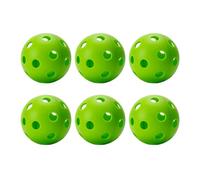 Lot de 6 balles de pickleball d'intérieur à 26 trous à rebond élevé pour tous les styles de pagaie - Vert