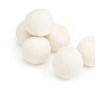 Lot de 6 balles de séchage 100 % laine de 6 à 8 cm - Absorbe l'humidité et les vêtements secs - Zéro pollution - Hypoallergénique - Moins de rides - 6 cm