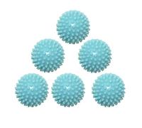 Lot de 6 balles de séchage réutilisables antistatiques pour adoucir le linge (vert clair)