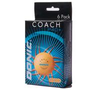 Lot de 6 balles de tennis de table Donic Coach P40+** (40 mm) Orange TU