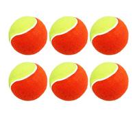 Lot de 6 balles de tennis pour enfants en caoutchouc naturel élastique et étanche à basse compression pour entraînement des jeunes débutants
