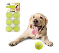 Lot de 6 balles de tennis pour grands chiens, jouet pour chiens adapté aux lanceurs automatiques de balles pour chiens Ifetch, balles pour chiens extra solides et résistantes.