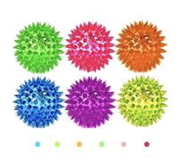 Lot de 6 balles disco clignotantes à LED de 6.5 cm avec lumière pour soulager le stress, l'autisme et les niveaux élevés d'anxiété, jouet pour animal domestique ou classe sensorielle pour bébé