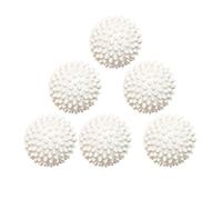 Lot de 6 balles réutilisables anti-statiques pour sèche-linge - Blanches