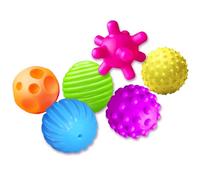 Lot de 6 Balles Sensorielles Multi-Texturées pour Enfants et Bébés - Jouets Multicolores de Massage Doux pour Développer les Sens Tactiles