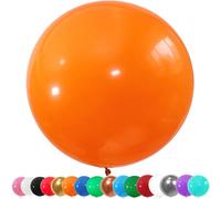 Lot de 6 Ballon géant en latex, 90cm Grand Décorations Ballon Orange, Helium Ballon pour Fête, Anniversaire, Mariage, Baptême, Noël, Carnaval,Cérémonie(36 Pouces)