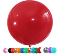 Lot de 6 Ballon géant en latex, 90cm Grand Décorations Ballon Rouge Grenat, Helium Ballon pour Fête, Anniversaire, Mariage, Baptême, Noël, Carnaval,Cérémonie(36 Pouces)