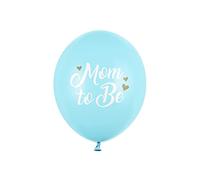 PartyDeco Ballons bleus en latex « Mama zu son Baby Shower, sexe Reveal Party »