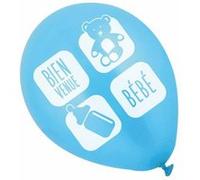 Lot de 6 Ballons "Bébé est Arrivé" 30cm Bleu Bleu G