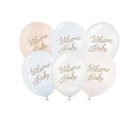 Lot de 6 ballons de bienvenue bleus pour bébé - 30 cm - Décorations de fête prénatale garçon - Fournitures de ballons It's a Boy